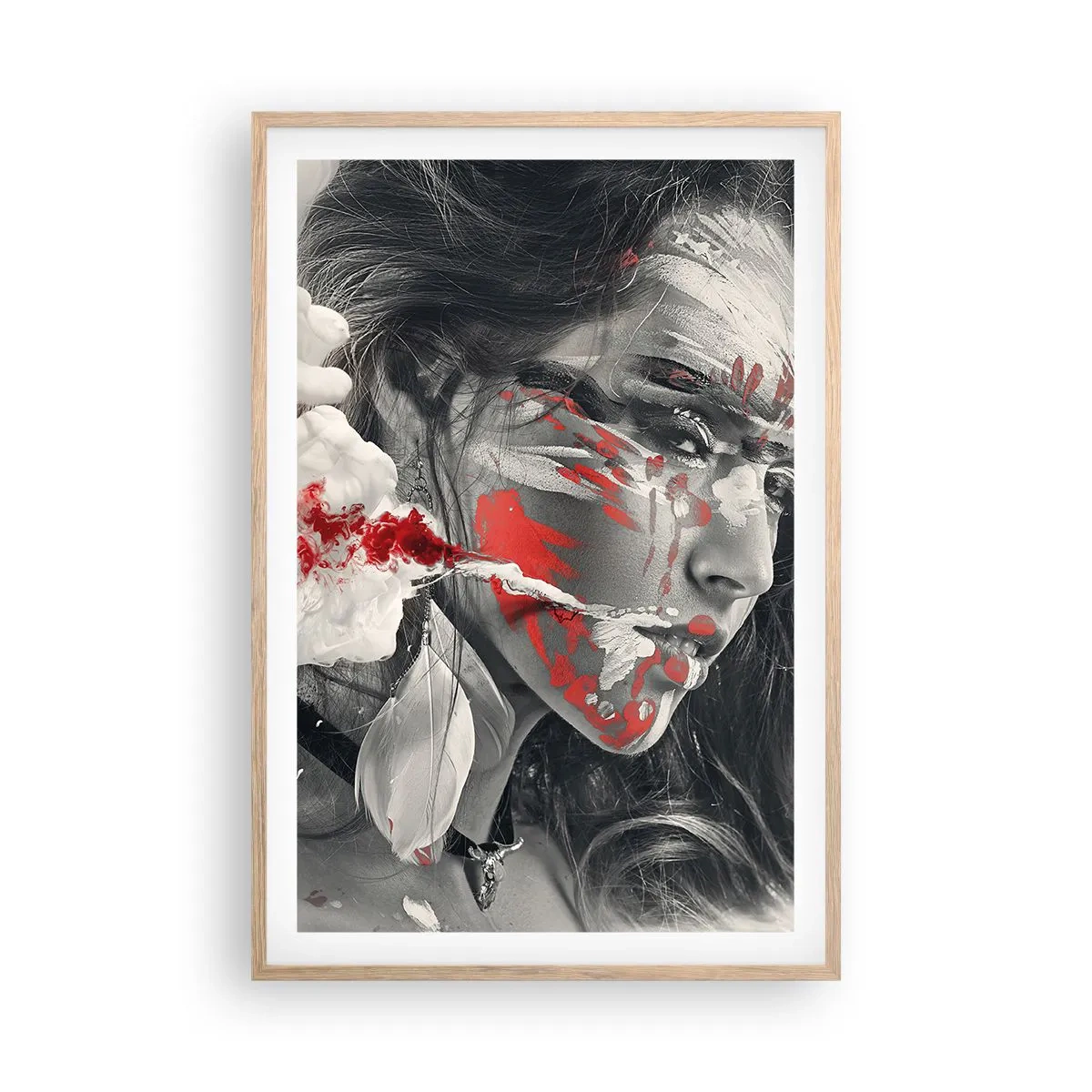 Affiche dans un chêne clair - Poster - Dans les fumées de l'absurde - 61x91 cm