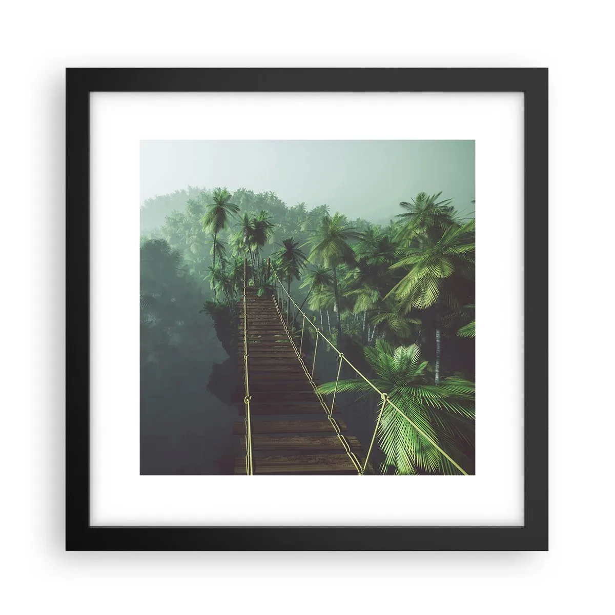 Affiche dans un cadre noir - Poster - Au fil de la verdure - 30x30 cm