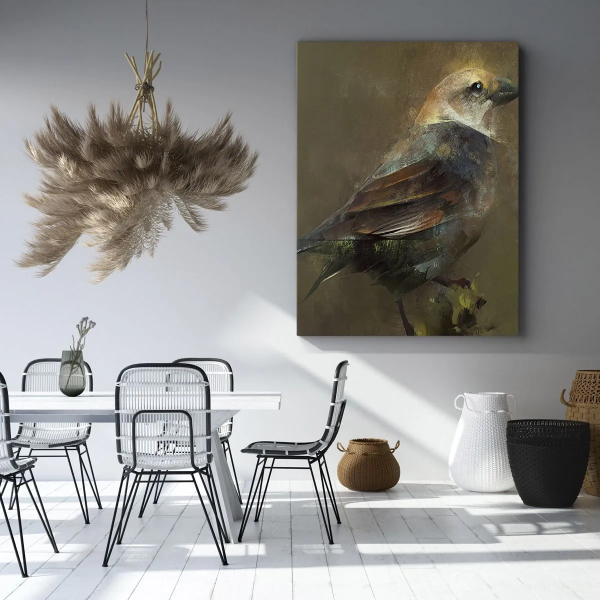 Impression sur toile - Image sur toile - Un moineau, un petit oiseau - 65x120 cm