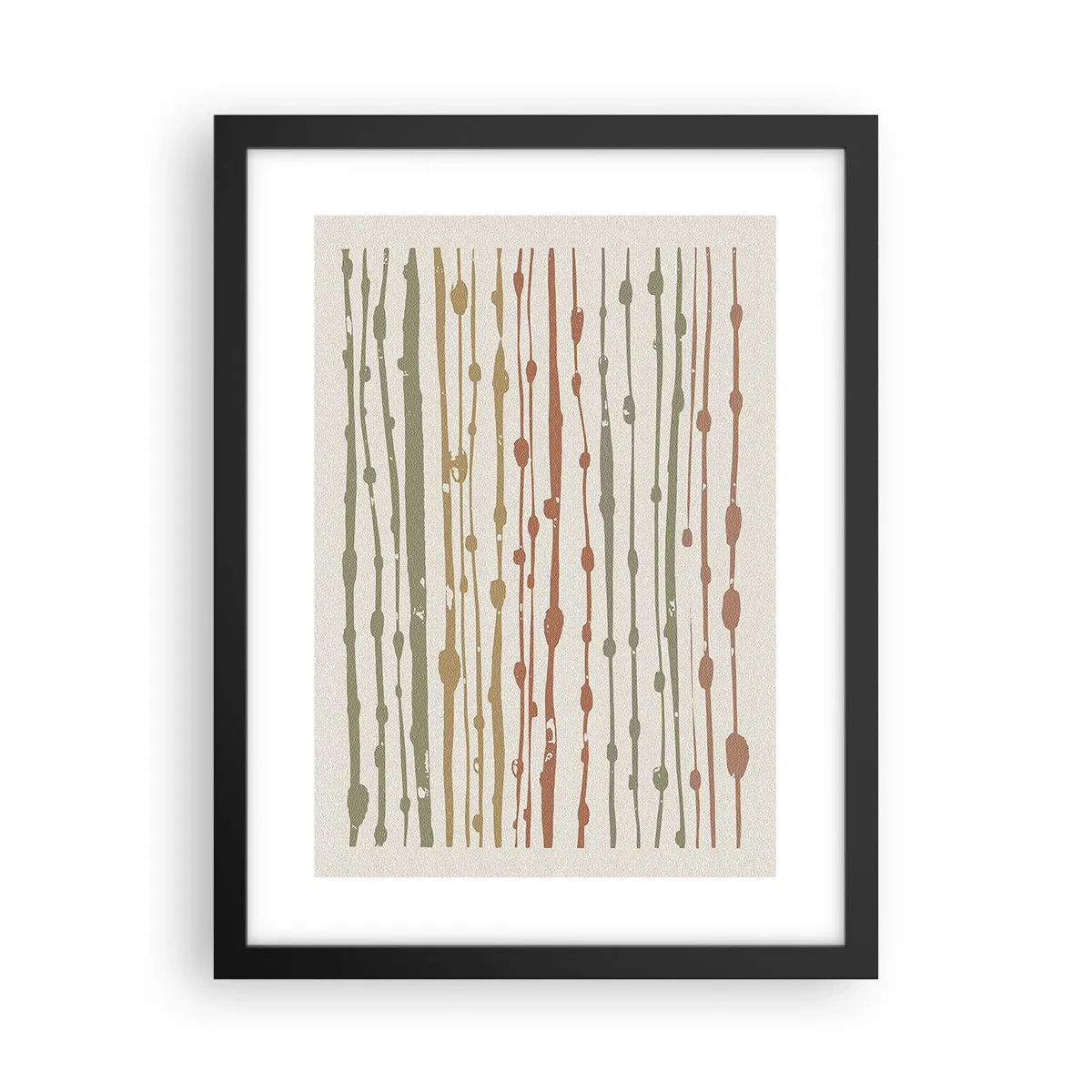 Affiche dans un cadre noir - Poster - Notation musicale des couleurs - 30x40 cm