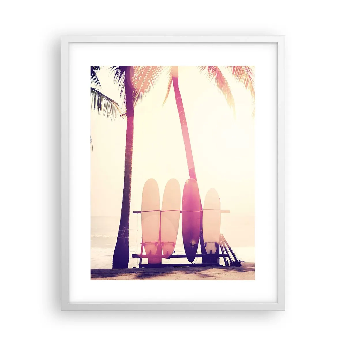 Affiche dans un cadre blanc - Poster - Ca va être une journée magnifique - 40x50 cm