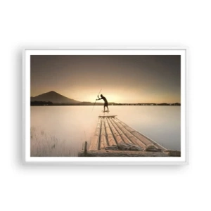 Affiche dans un cadre blanc - Poster - Avant la fin du jour - 100x70 cm