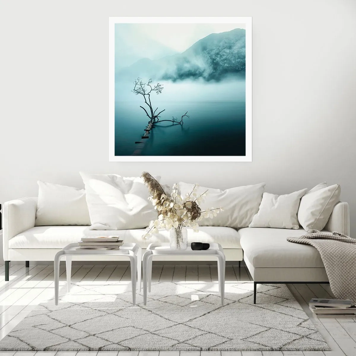 Affiche - Poster - D'eau et de brouillard - 60x60 cm