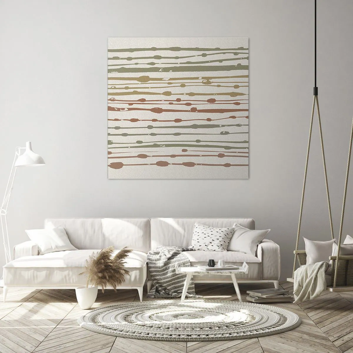 Impression sur toile - Image sur toile - Notation musicale des couleurs - 40x40 cm
