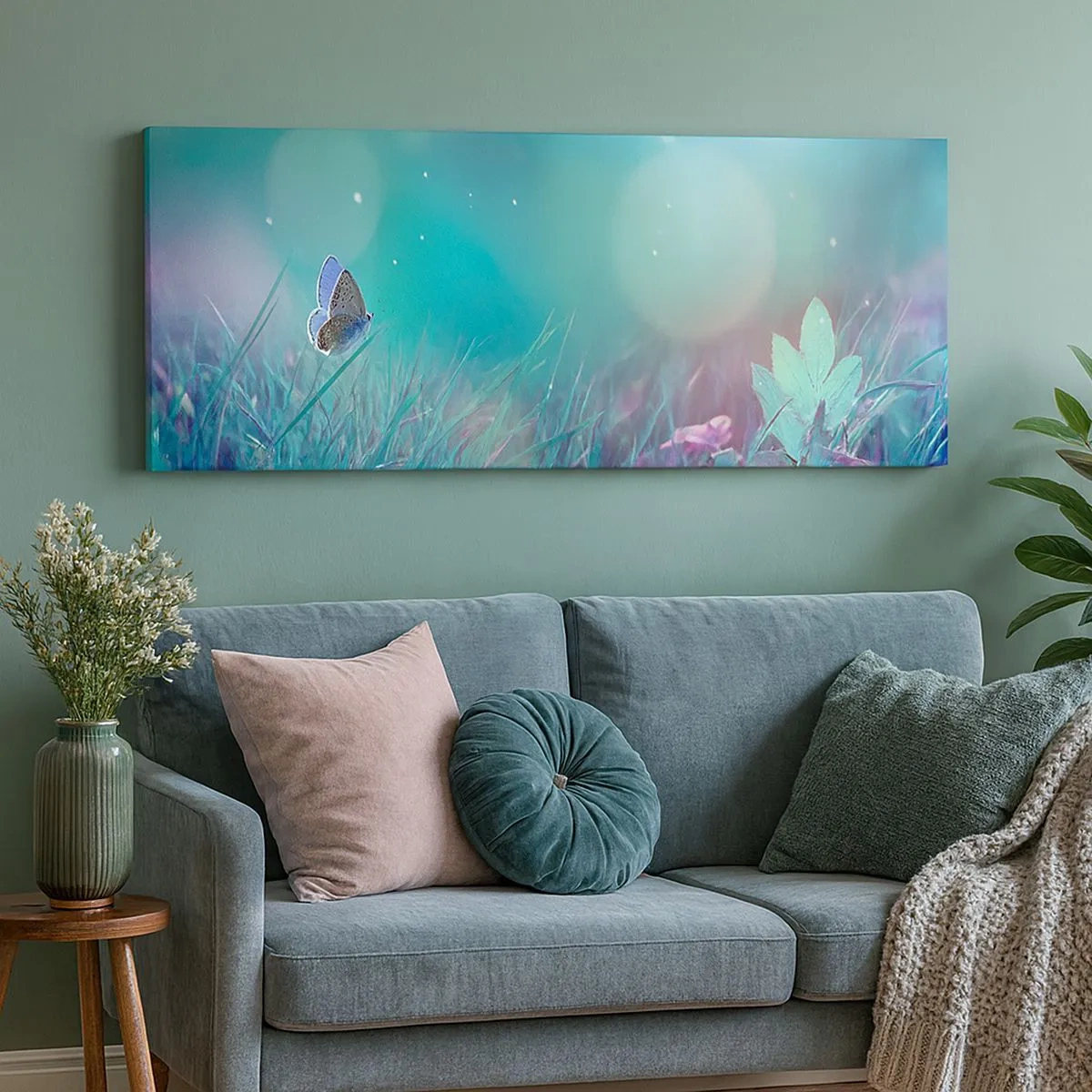 Impression sur toile - Image sur toile - La vie secrète de la prairie - 100x40 cm