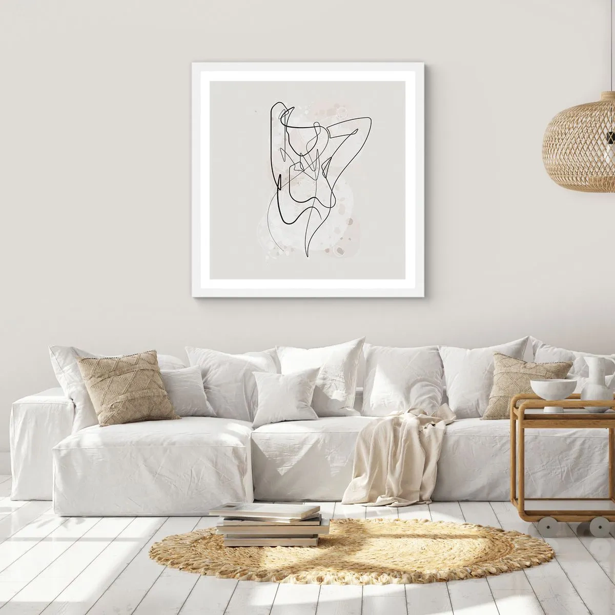 Affiche dans un cadre blanc - Poster - L'art de la séduction - 40x40 cm