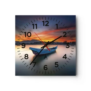 Horloge murale - Pendule murale - Une bonne nuit arrive - 30x30 cm