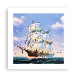 Affiche - Poster - Fièrement avec le vent - 40x40 cm