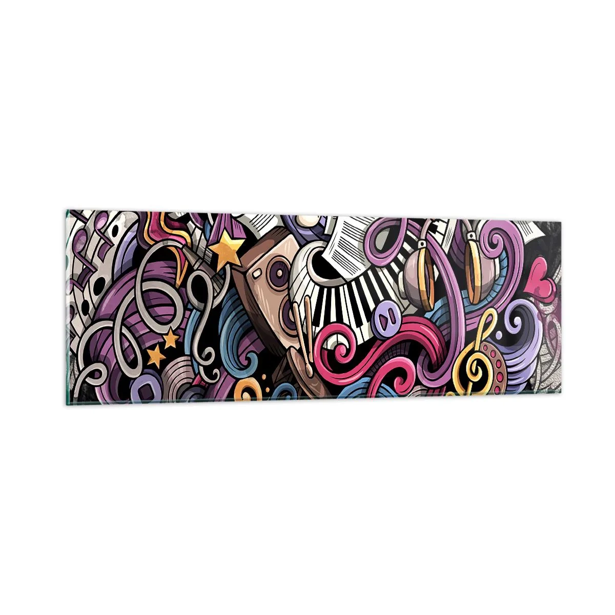 Impression sur verre - Image sur verre - Mélodie compliquée - 90x30 cm