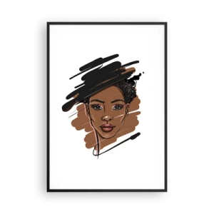 Affiche dans un cadre noir - Poster - Doux comme le chocolat - 70x100 cm