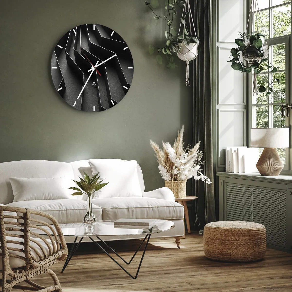 Horloge murale - Pendule murale - Ordre spatial - 30x30 cm