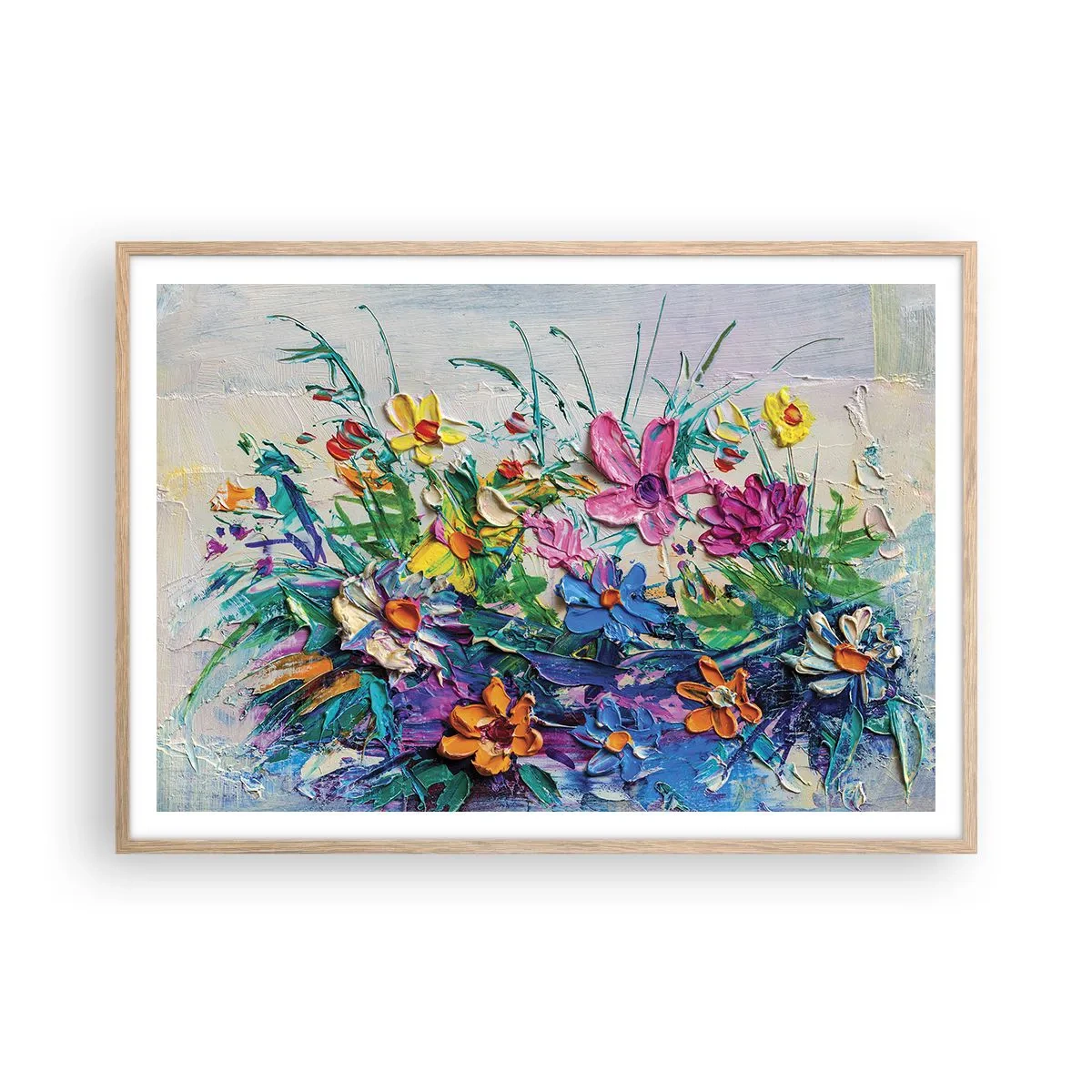 Affiche dans un chêne clair - Poster - Absolument pas une nature morte - 100x70 cm