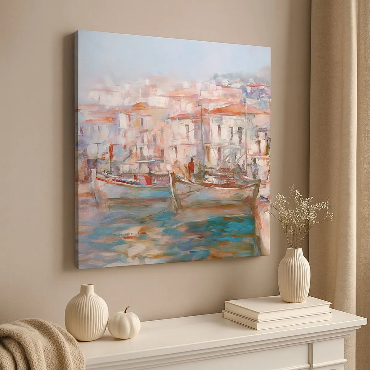 Impression sur toile - Image sur toile - Vacances pastelles - 30x30 cm