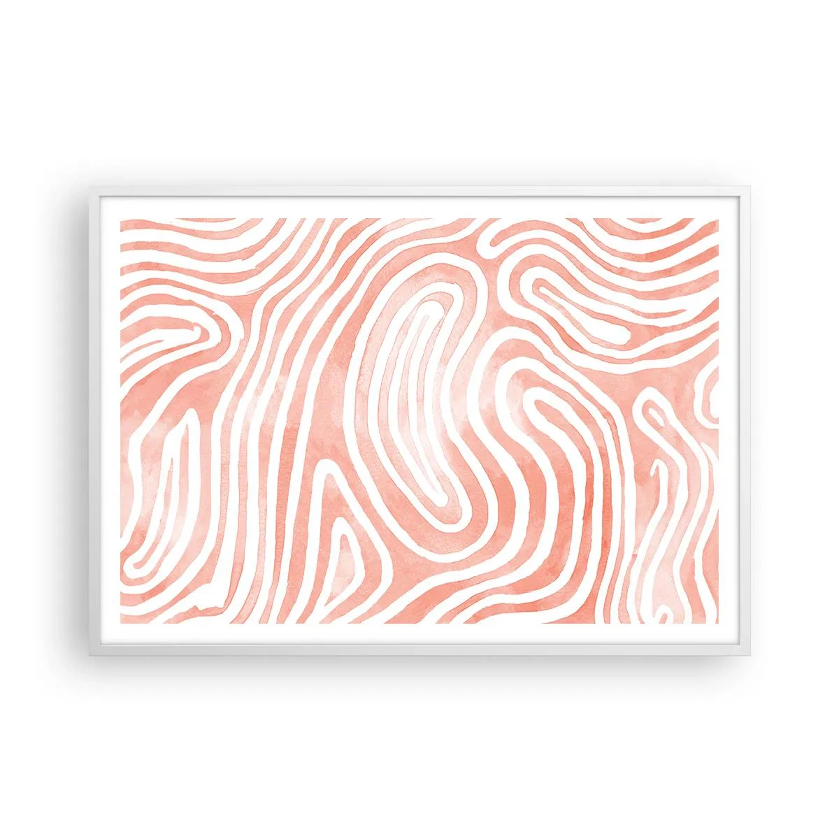 Affiche dans un cadre blanc - Poster - Dans le labyrinthe de corail - 100x70 cm