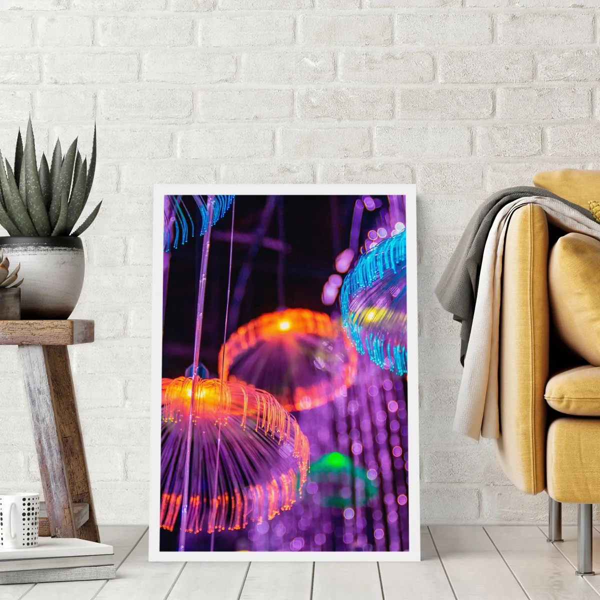 Affiche - Poster - Fontaine lumineuse - 40x50 cm