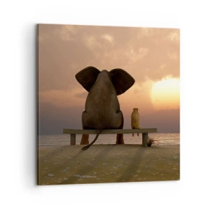 Impression sur toile - Image sur toile - C'est bon de garder le silence ensemble - 60x60 cm