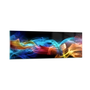 Impression sur verre - Image sur verre - Danse arc-en-ciel du brouillard - 90x30 cm