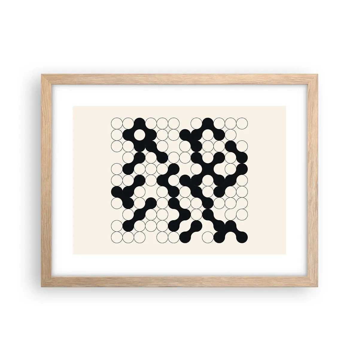 Affiche dans un chêne clair - Poster - Jeu chinois – variation - 40x30 cm
