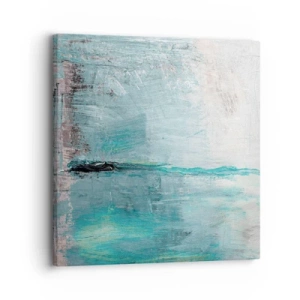 Impression sur toile - Image sur toile - Horizontalement en bleu - 30x30 cm