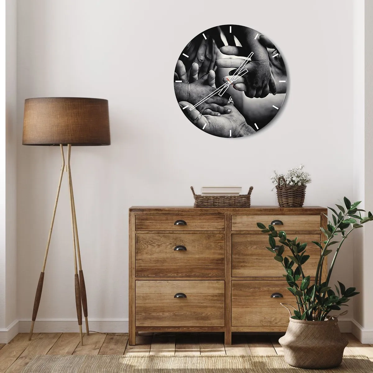 Horloge murale - Pendule murale - Être humain - 30x30 cm