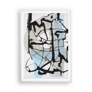 Affiche dans un cadre blanc - Poster - Bleu malgré tout - 70x100 cm