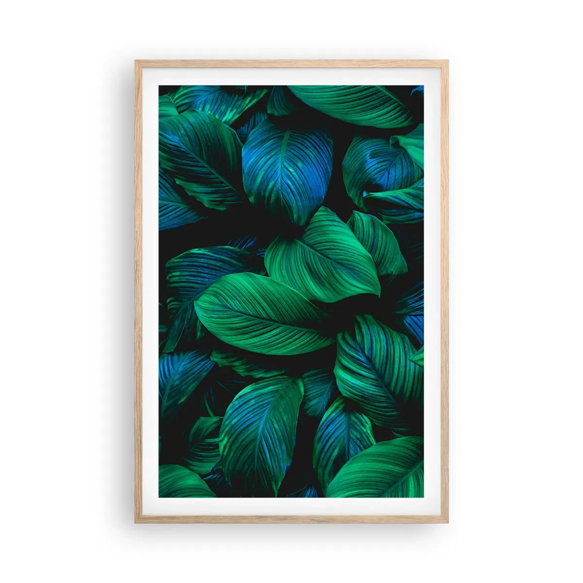 Affiche dans un chêne clair - Poster - Dans la foule verte - 61x91 cm