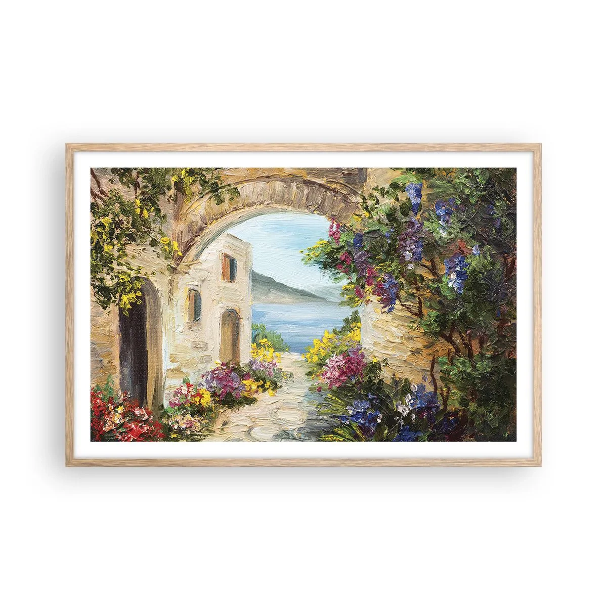 Affiche dans un chêne clair - Poster - Le charme d'une province côtière - 91x61 cm