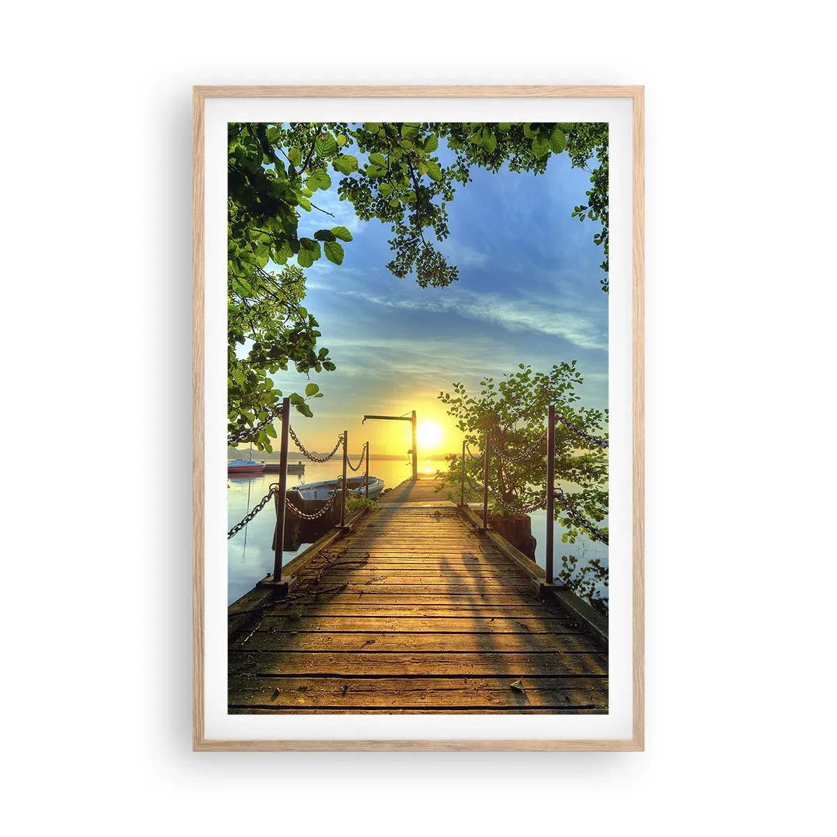 Affiche dans un chêne clair - Poster - L'ouest au-dessus de l'eau - 61x91 cm