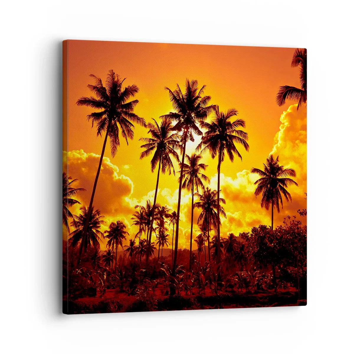 Impression sur toile - Image sur toile - Montagnes en feu, forêts en feu - 30x30 cm