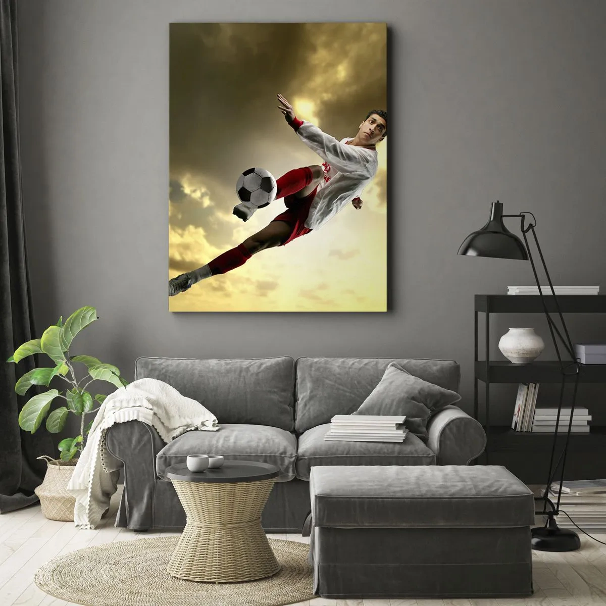 Impression sur toile - Image sur toile - Le paradis du football - 55x100 cm