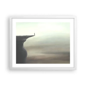 Affiche dans un cadre blanc - Poster - Tout en haut, bien entendu! - 50x40 cm