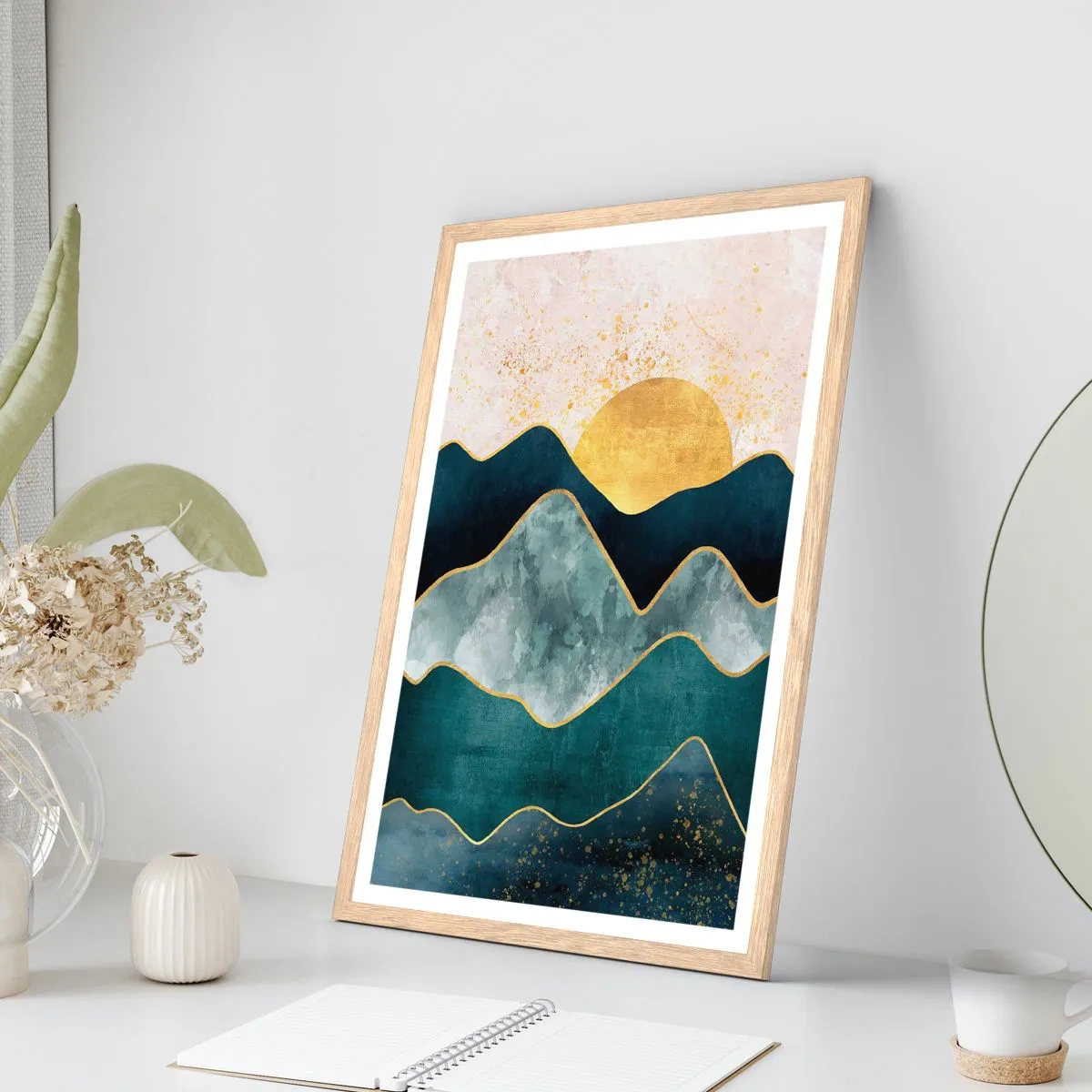Affiche dans un chêne clair - Poster - Après les sept montagnes - 70x100 cm