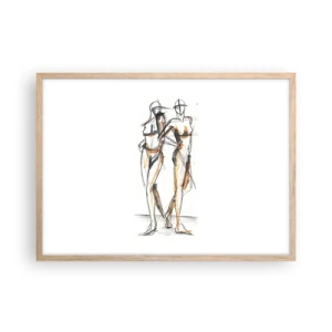 Affiche dans un chêne clair - Poster - Étude de la grâce - 70x50 cm