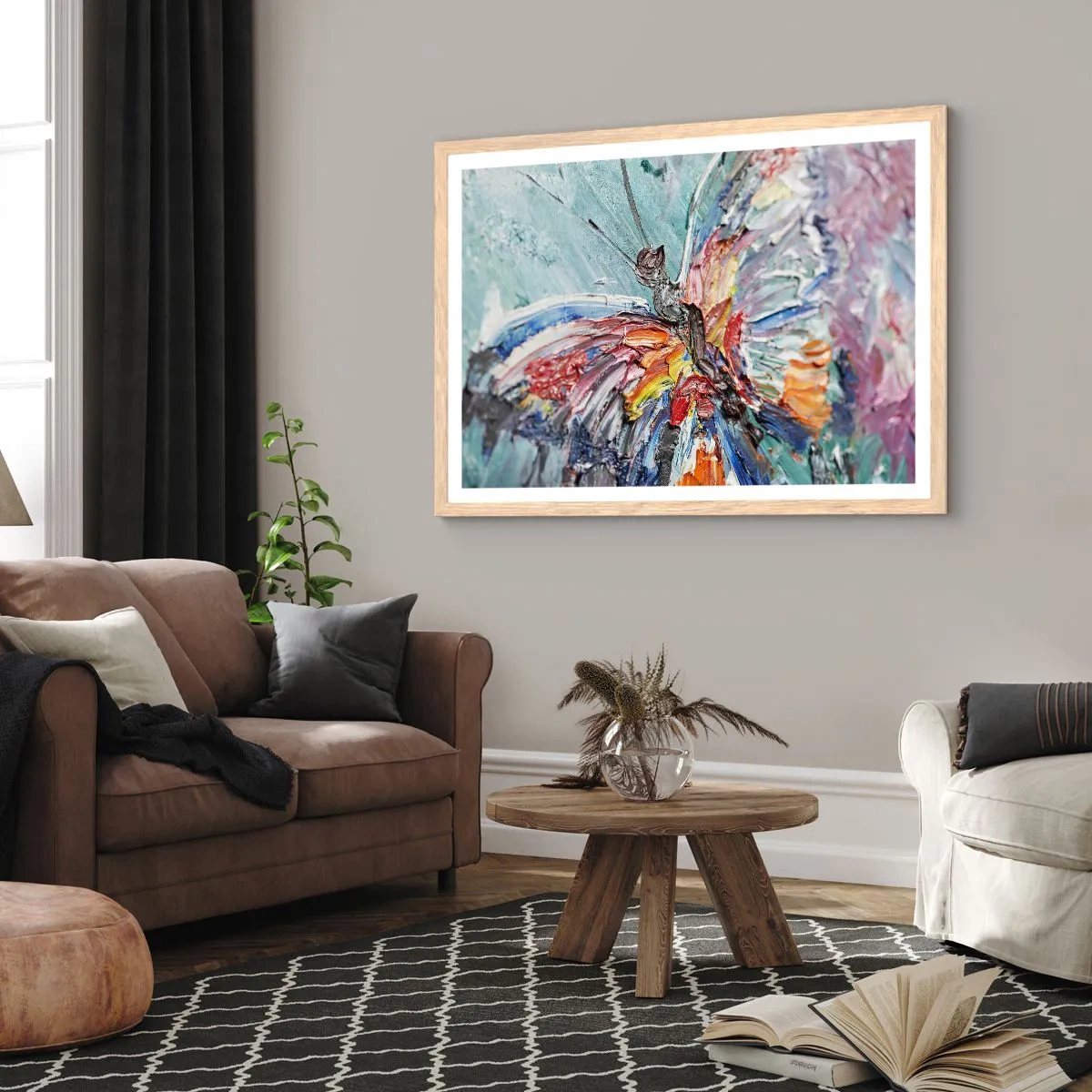 Affiche dans un chêne clair - Poster - Peint par nature - 100x70 cm