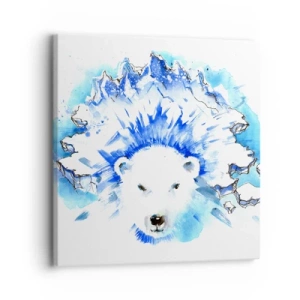 Impression sur toile - Image sur toile - Le roi de l'Arctique dans une couronne de glace - 30x30 cm