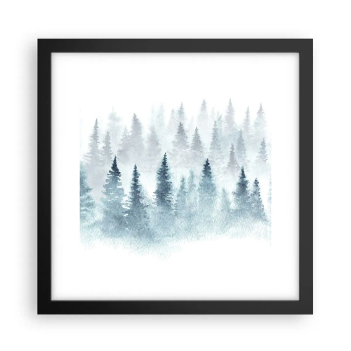 Affiche dans un cadre noir - Poster - Enveloppé de brouillard - 30x30 cm