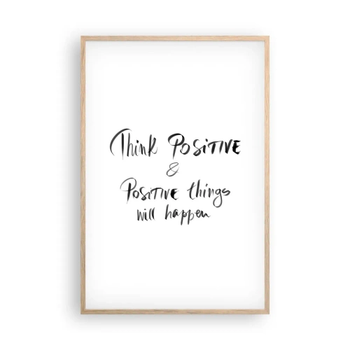 Affiche dans un chêne clair - Poster - Comment vivre? - 61x91 cm