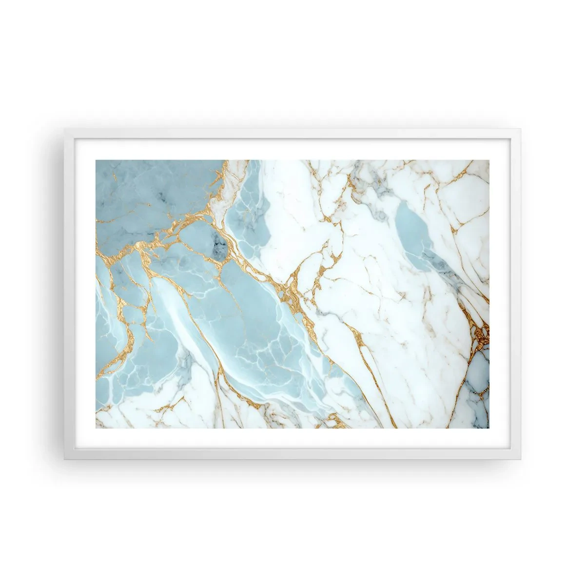 Affiche dans un cadre blanc - Poster - Richesse en pierre - 70x50 cm