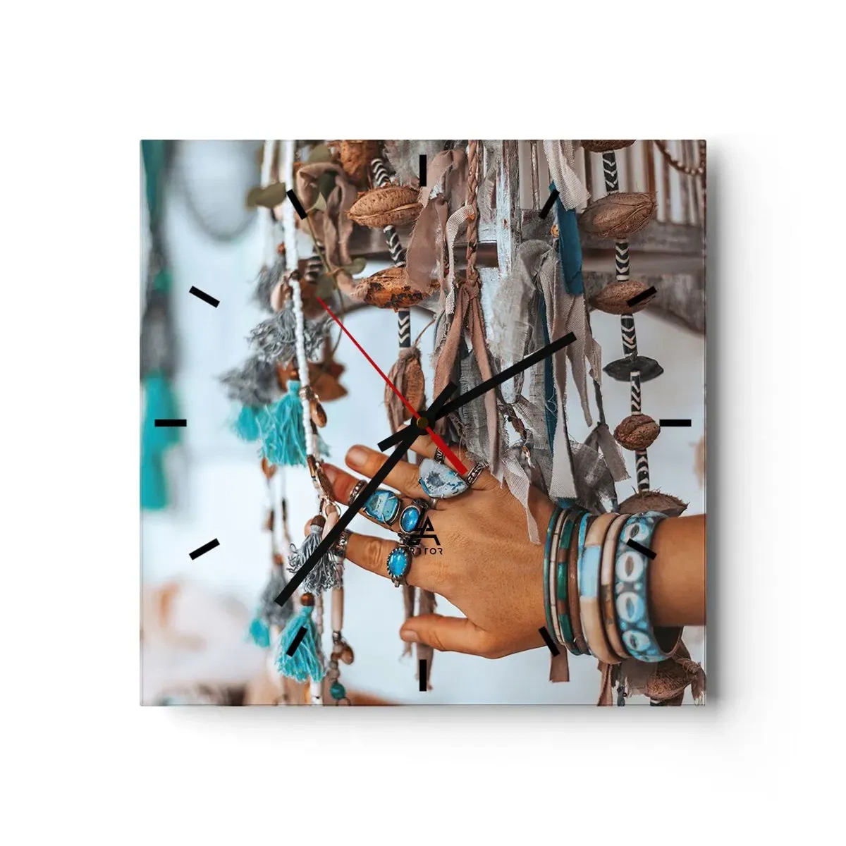 Horloge murale - Pendule murale - Trésor local - 40x40 cm