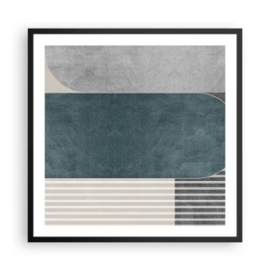 Affiche dans un cadre noir - Poster - Composition de niveaux - 60x60 cm