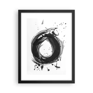 Affiche dans un cadre noir - Poster - Le tourbillon de la création - 30x40 cm