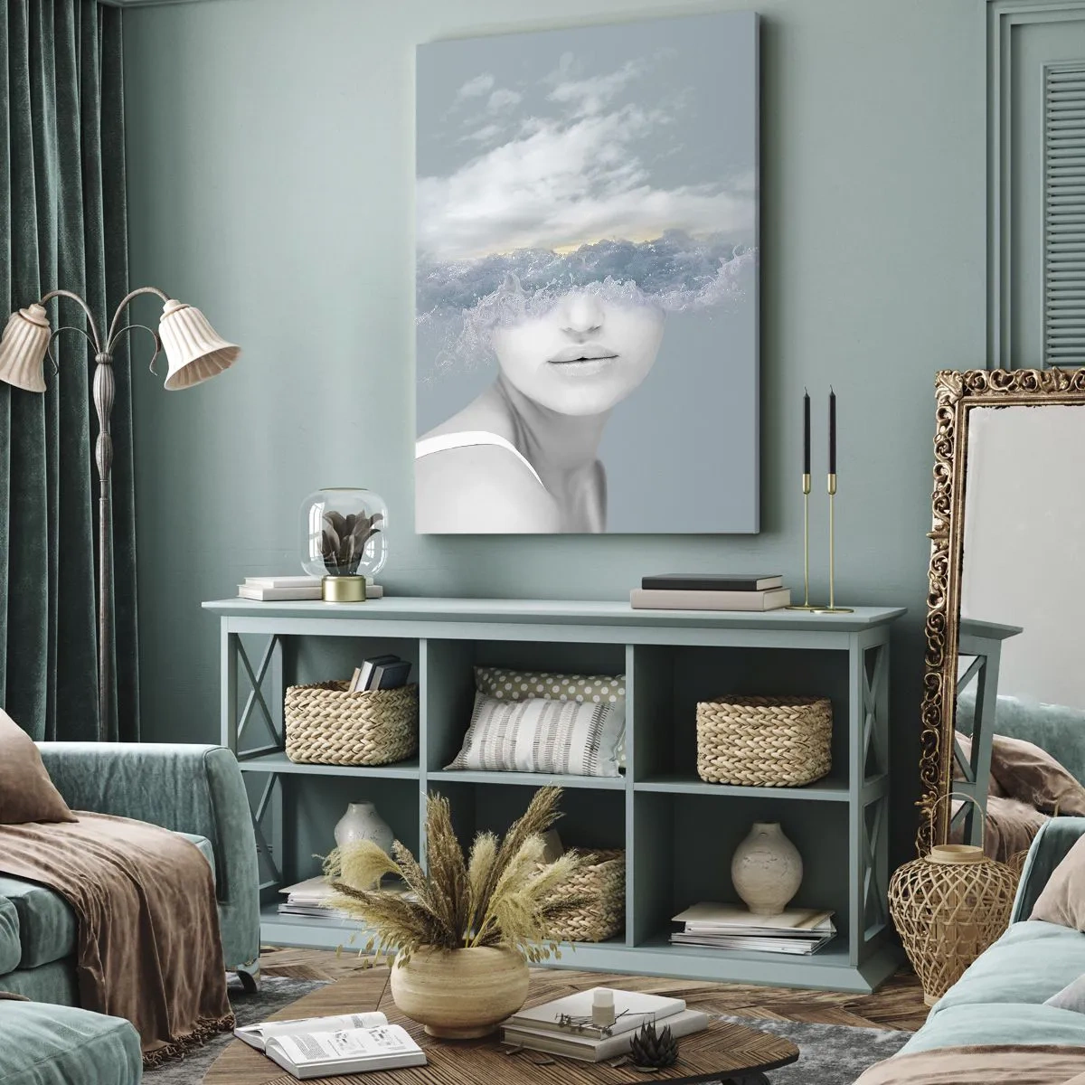 Impression sur toile - Image sur toile - La tête dans les nuages - 45x80 cm