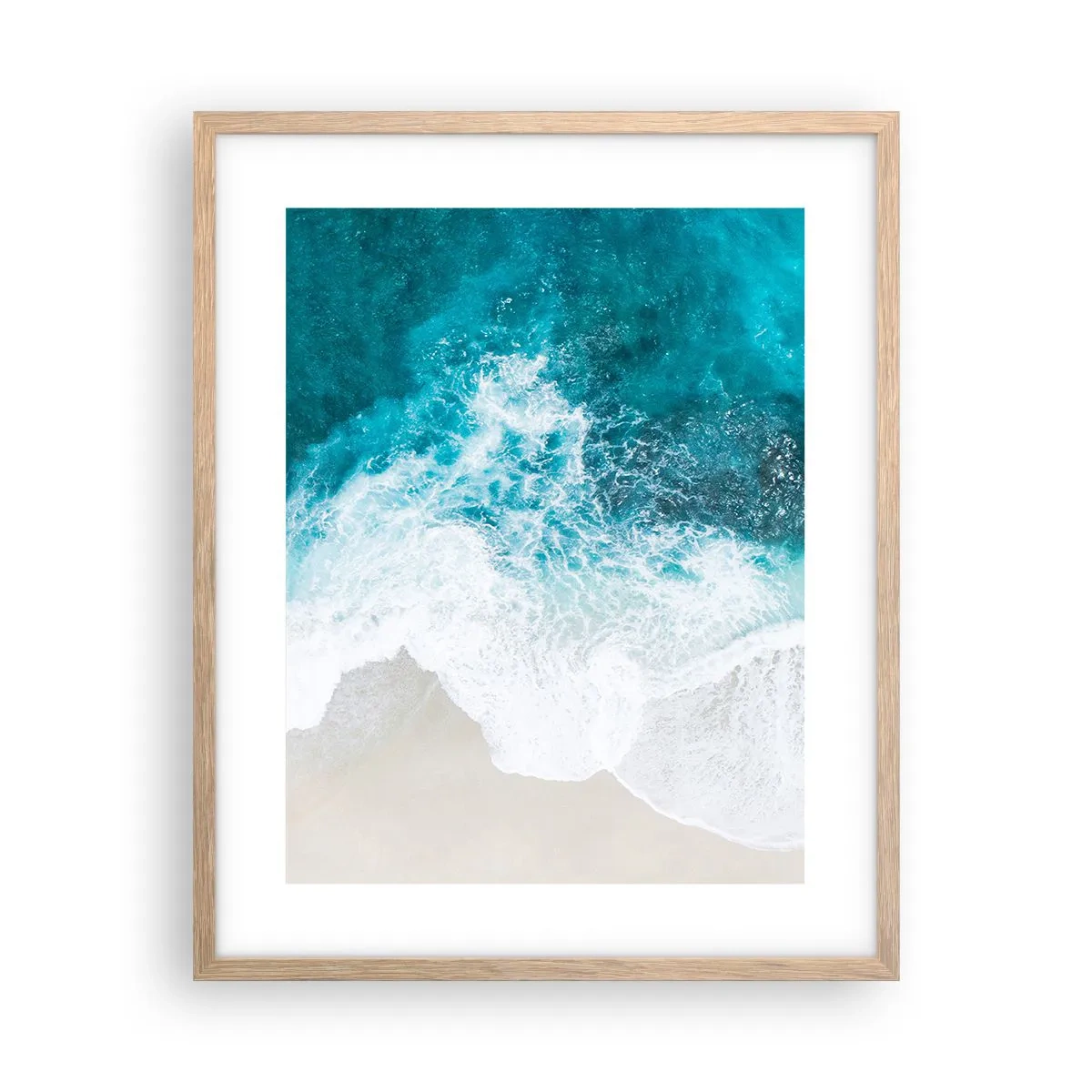 Affiche dans un chêne clair - Poster - Caresse naturelle - 40x50 cm