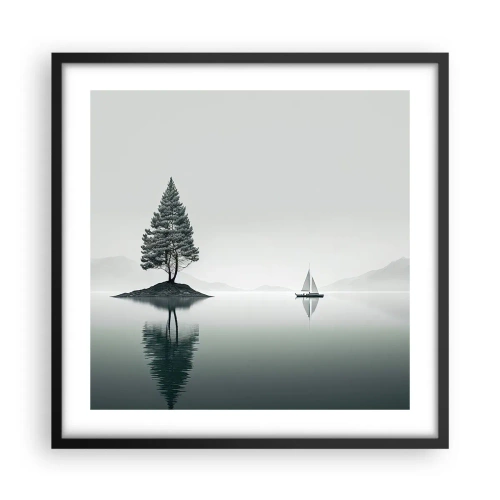 Affiche dans un cadre noir - Poster - Un rêve somnolent - 50x50 cm