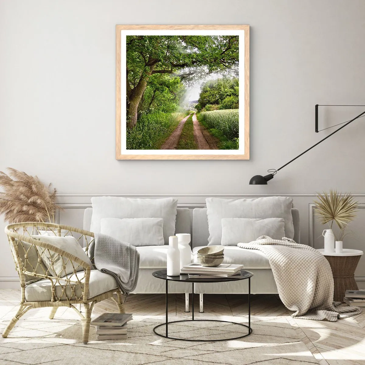 Affiche dans un chêne clair - Poster - Et in Arcadia ego - 40x40 cm