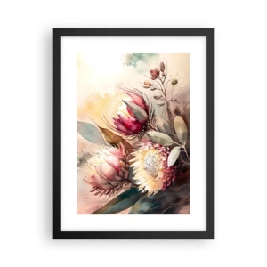 Affiche dans un cadre noir - Poster - De profil et de face - 30x40 cm