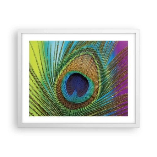 Affiche dans un cadre blanc - Poster - Les yeux dans les yeux - 50x40 cm