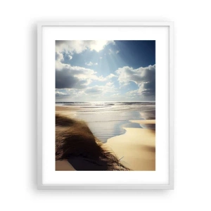 Affiche dans un cadre blanc - Poster - Plage, plage sauvage - 40x50 cm