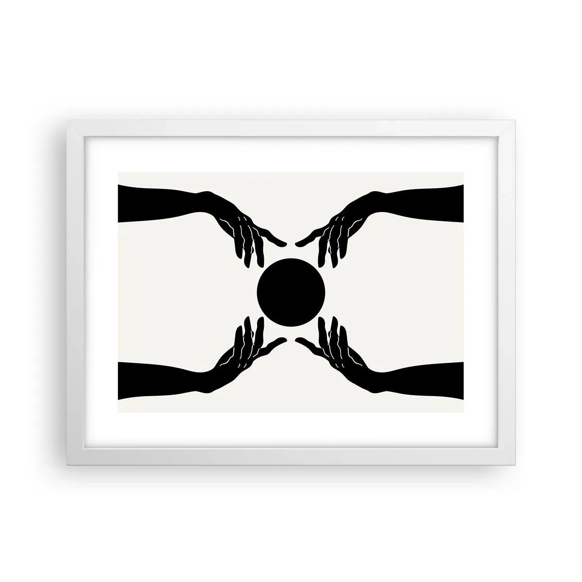 Affiche dans un cadre blanc - Poster - Signe secret - 40x30 cm