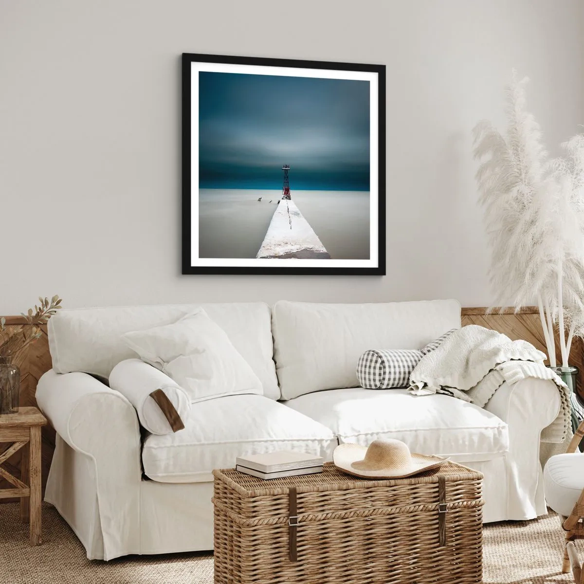 Affiche dans un cadre noir - Poster - À la rencontre de l'immensité - 30x30 cm